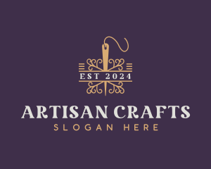 Crafts - Needle Weaver Knitting logo design