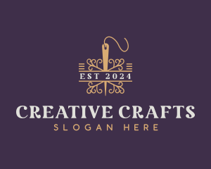 Crafts - Needle Weaver Knitting logo design