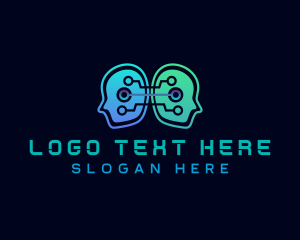 Brain - Human Ai Cyber Tech logo design