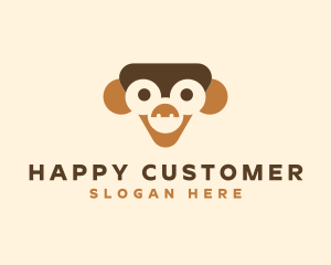 Happy Toy Monkey logo design