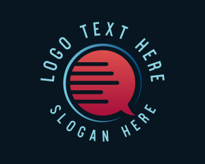 At - Social Chat Forum logo design