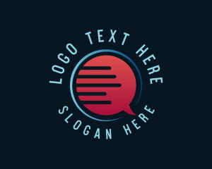 Free Text - Social Chat Forum logo design