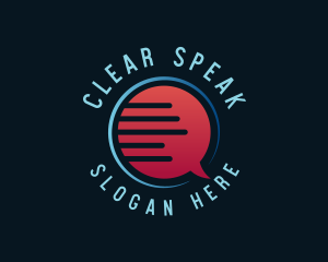 Speak - Social Chat Forum logo design