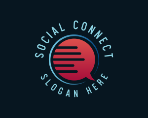 Social Chat Forum logo design