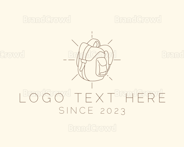 Camping Bag Backpack Logo