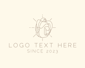 Camping Equipment - Camping Bag Backpack logo design