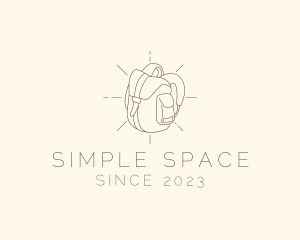 Minimalism - Camping Bag Backpack logo design