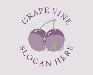 Grapes - Sexy Grape Bust logo design