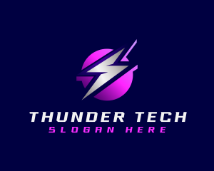 Thunder - Lightning Electric Thunder logo design