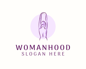 Stretching Woman Fitness Logo