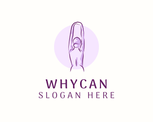 Stretching Woman Fitness Logo