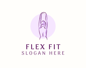 Stretching - Stretching Woman Fitness logo design