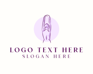 Gym - Stretching Woman Fitness logo design