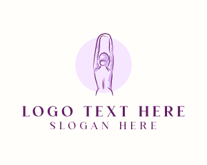 Stretching Woman Fitness Logo