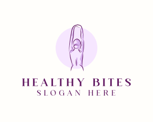 Stretching Woman Fitness logo design