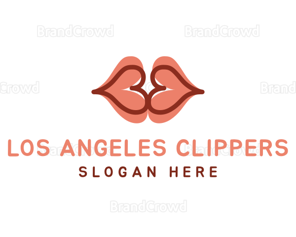 Hearts Lips Kiss Logo