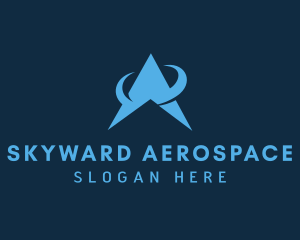 Aerospace - Arrow Loop Letter A logo design