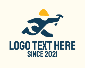Man - Construction Worker Fix logo design