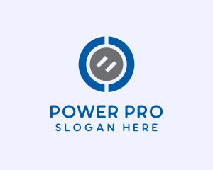 Utility Power Symbol logo design