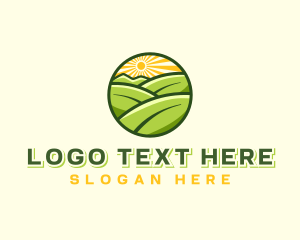 Hill - Sun Leaf Landscaping logo design