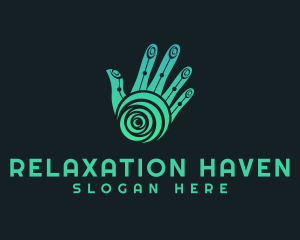 Massage - Palm Hand Massage logo design