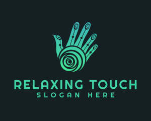 Massage - Palm Hand Massage logo design