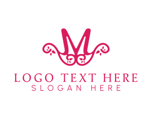 Decorative - Pink Pattern M logo design