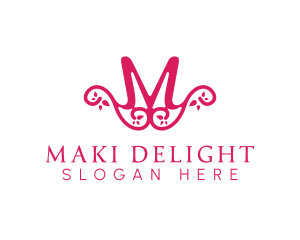 Pink Pattern M logo design