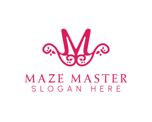 Pink Pattern M logo design