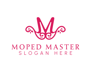 Pink Pattern M logo design