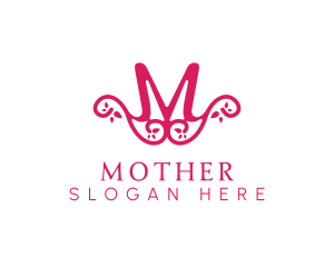 Pink Pattern M logo design