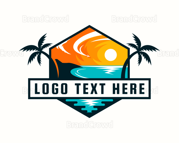 Tropical Beach Travel Logo