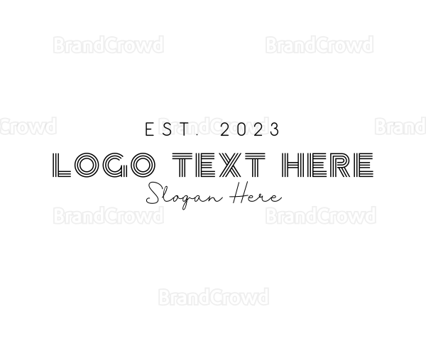 Retro Lined Fashion Logo