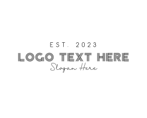 Clothing Line - Retro Lined Fashion logo design