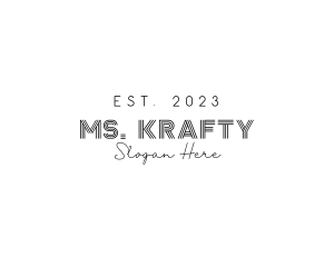 Retro Lined Fashion Logo