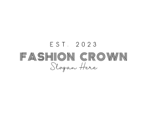 Retro Lined Fashion logo design