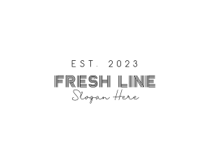 Retro Lined Fashion logo design