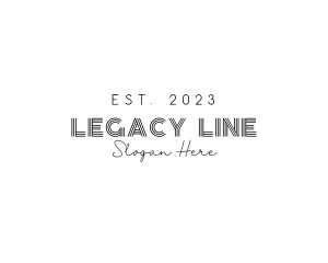 Retro Lined Fashion logo design