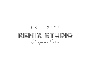 Retro Lined Fashion logo design