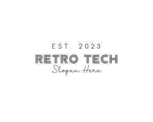 Retro Lined Fashion logo design