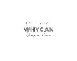 Text - Retro Lined Fashion logo design