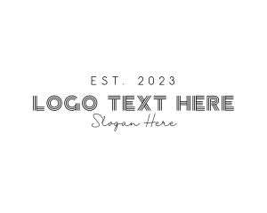 Text - Retro Lined Fashion logo design