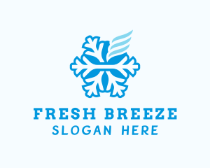 Cooling Snowflake Breeze logo design