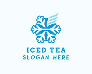 Cooling Snowflake Breeze logo design