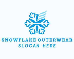 Cooling Snowflake Breeze logo design