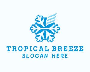 Cooling Snowflake Breeze logo design