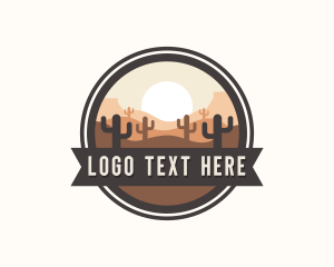 Travel Agency - Cactus Desert Dune logo design