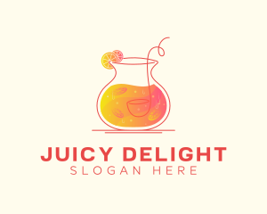 Juicy - Orange Citrus Juice logo design