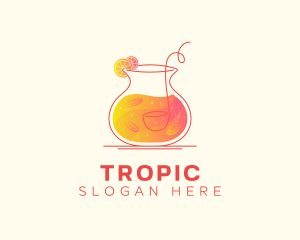 Orange Citrus Juice logo design