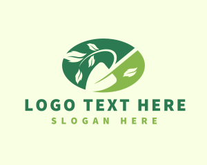 Trowel - Field Plant Shovel logo design